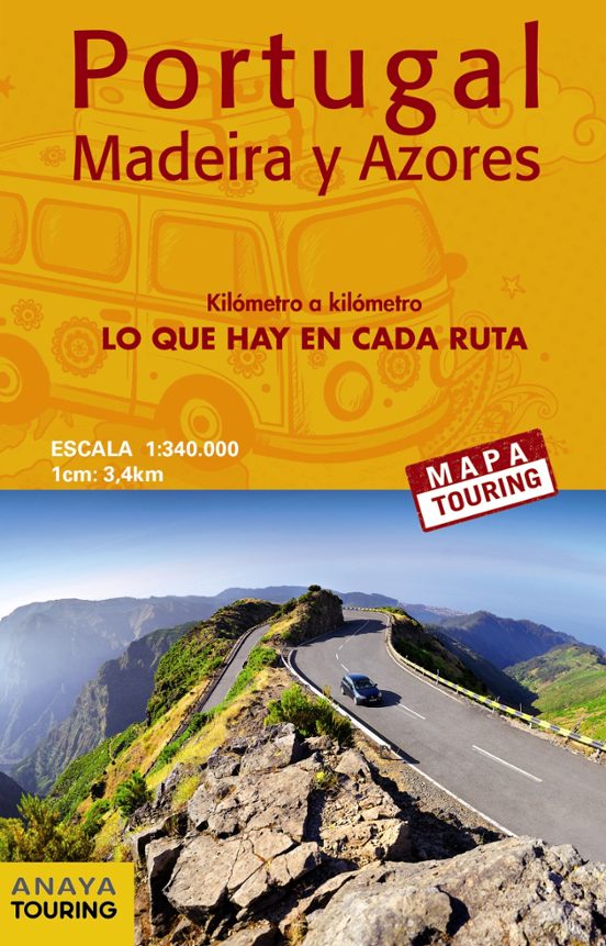 MAPA DE CARRETERAS DE PORTUGAL, MADEIRA Y AZORES 1:340.000 (DESPL EGABLE) (MAPA TOURING)